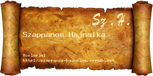 Szappanos Hajnalka névjegykártya